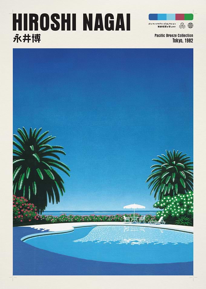 Hiroshi Nagai Poolside Artwork