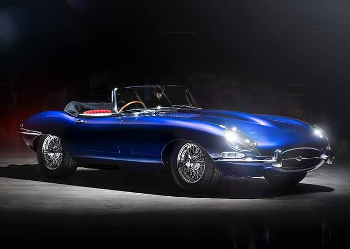 Classic Blue Jaguar E-Type Roadster