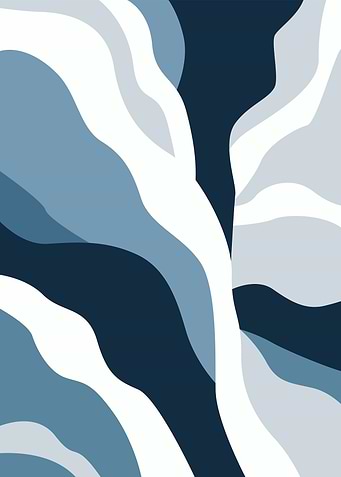 Abstract Blue and White Waves
