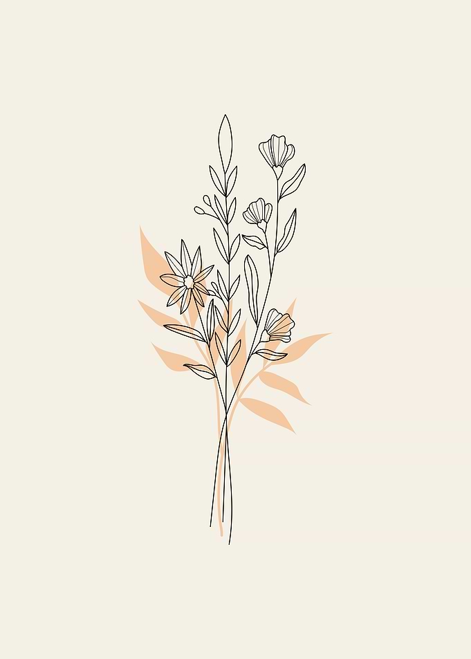 Minimalist Floral Line Art