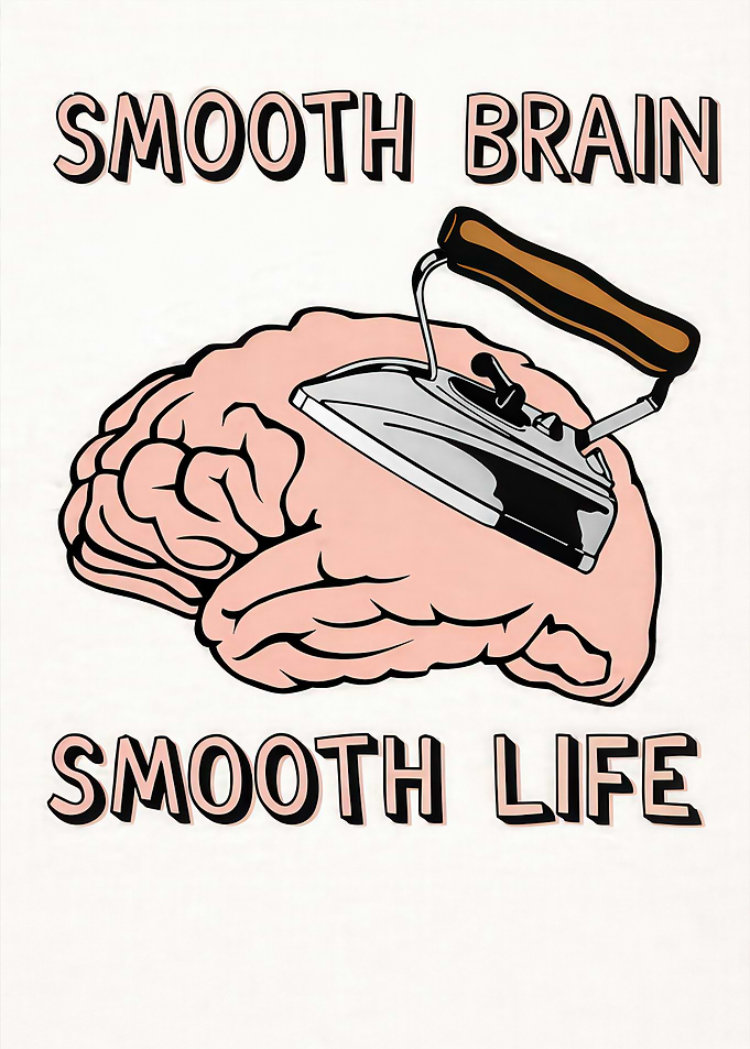 Smooth Brain Smooth Life Ironing Brain