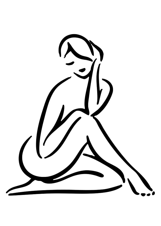 Minimalist Line Art of a Woman