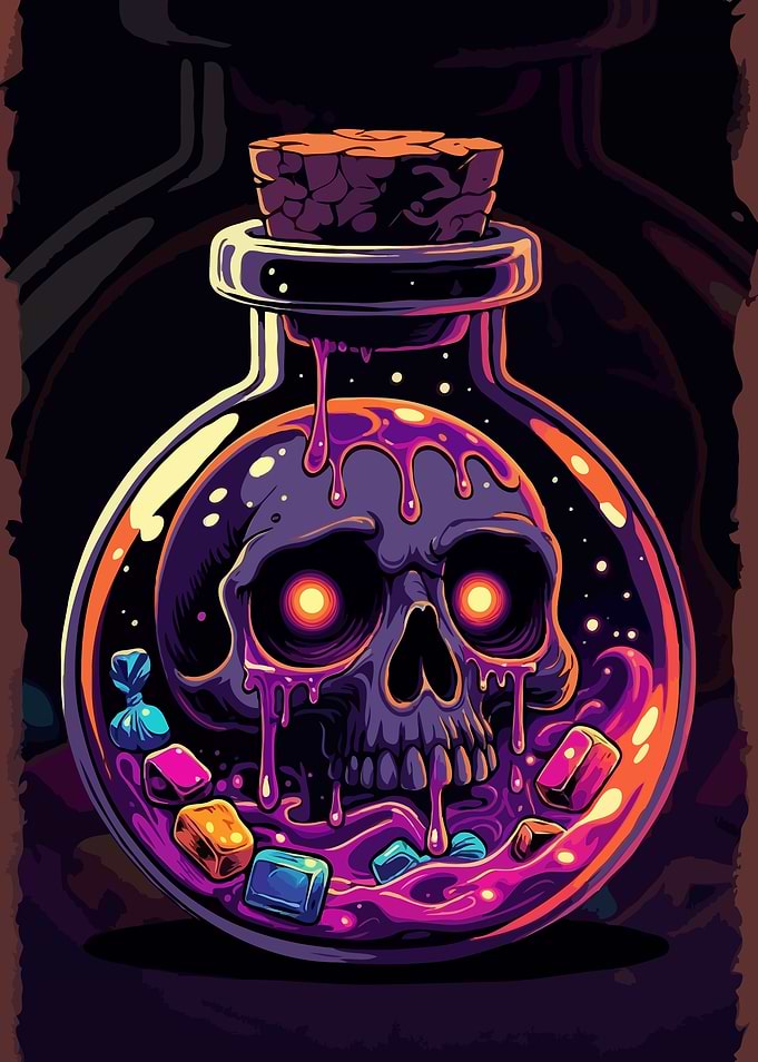 Skull Potion with Candy