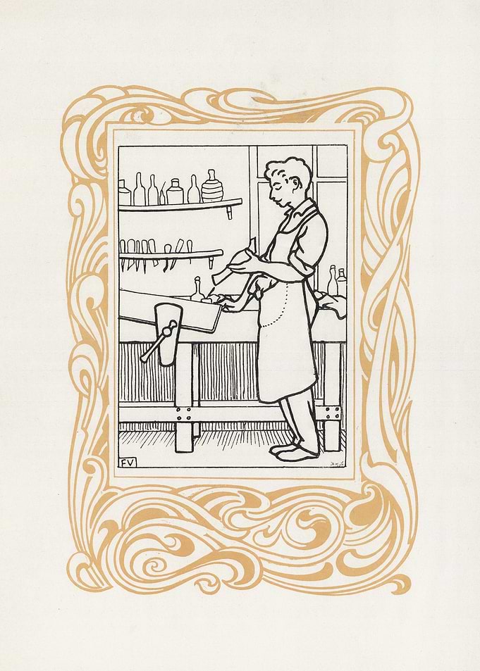 Cobbler Working at Workbench