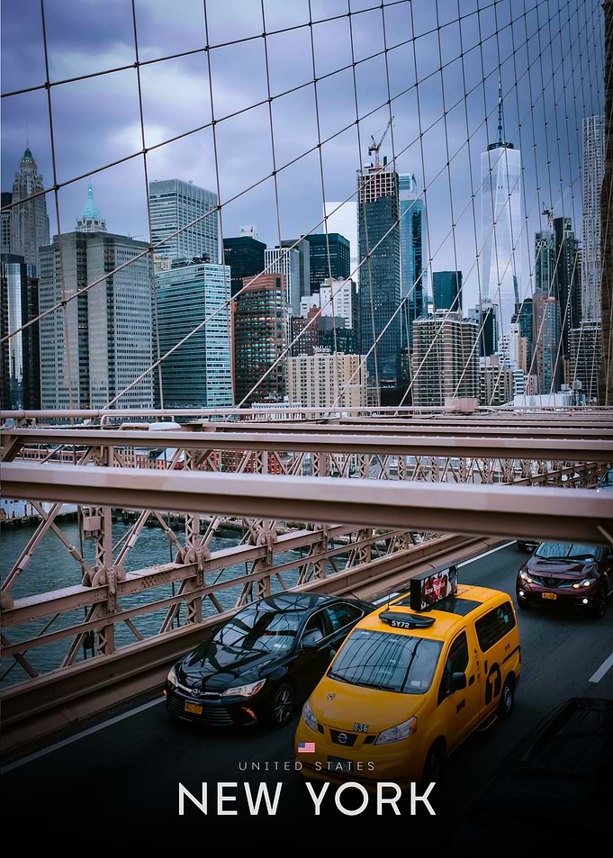 New York Cityscape with Brooklyn Bridge