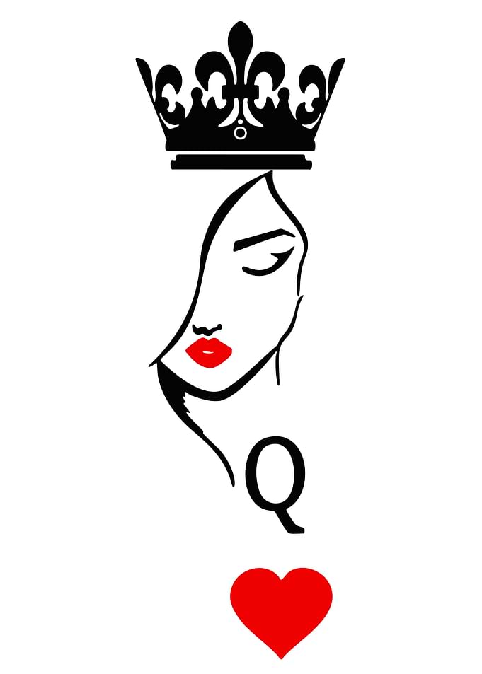 Queen of Hearts Playing Card