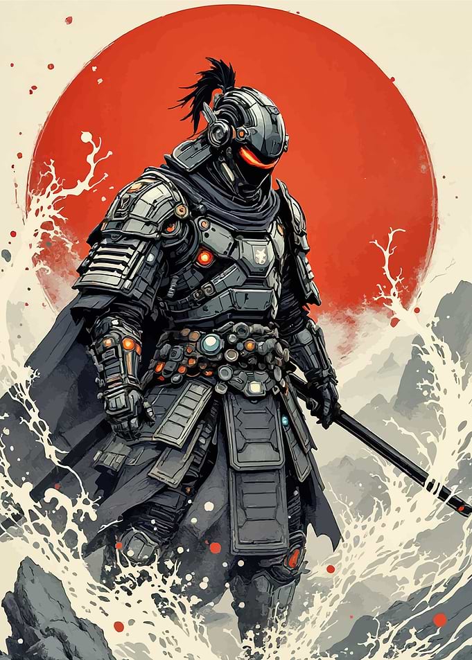 Cyberpunk Samurai Warrior