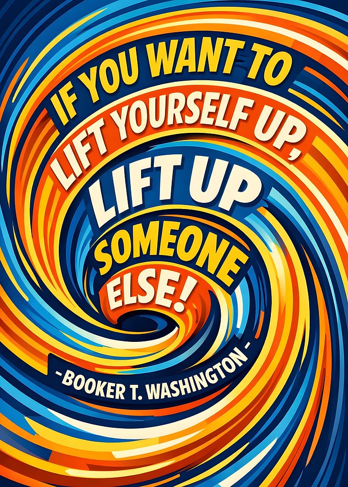 Inspirational Quote with Swirling Background