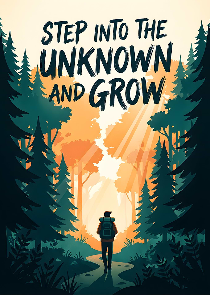 Hiker Steps into the Unknown Forest