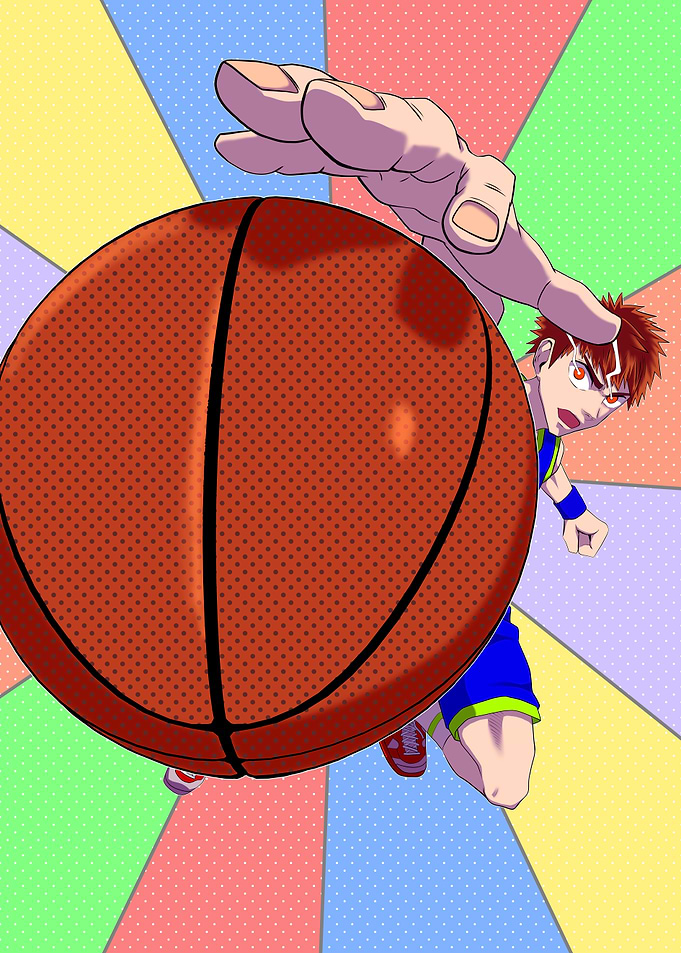 Anime Basketball Player Dribbling