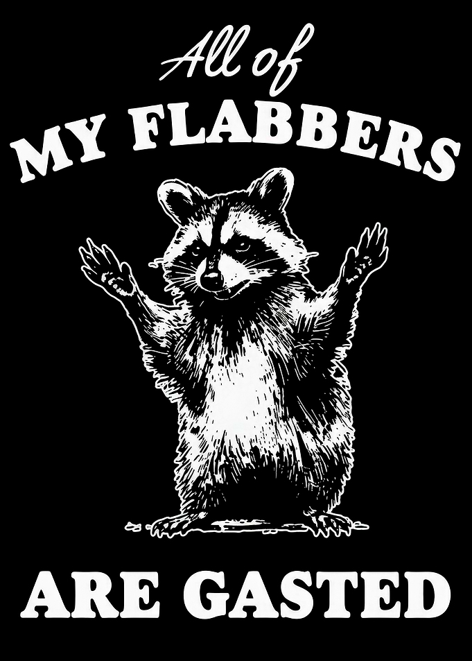 Raccoon All of My Flabbers Are Gasted