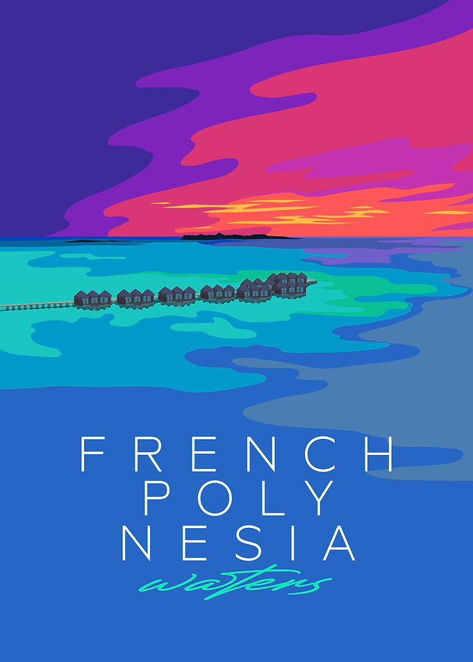 French Polynesia Waters Sunset