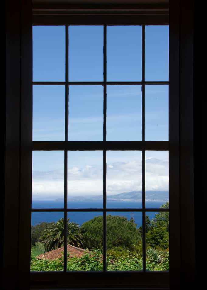Window View of Coastal Landscape, Sao Miguel, Azores