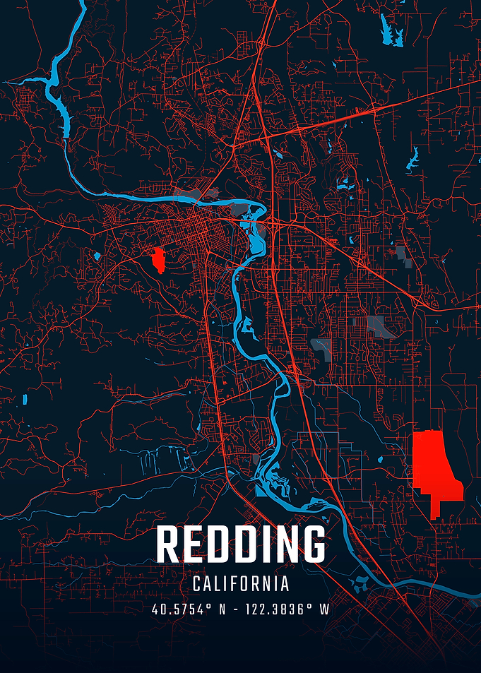 Redding California City Map