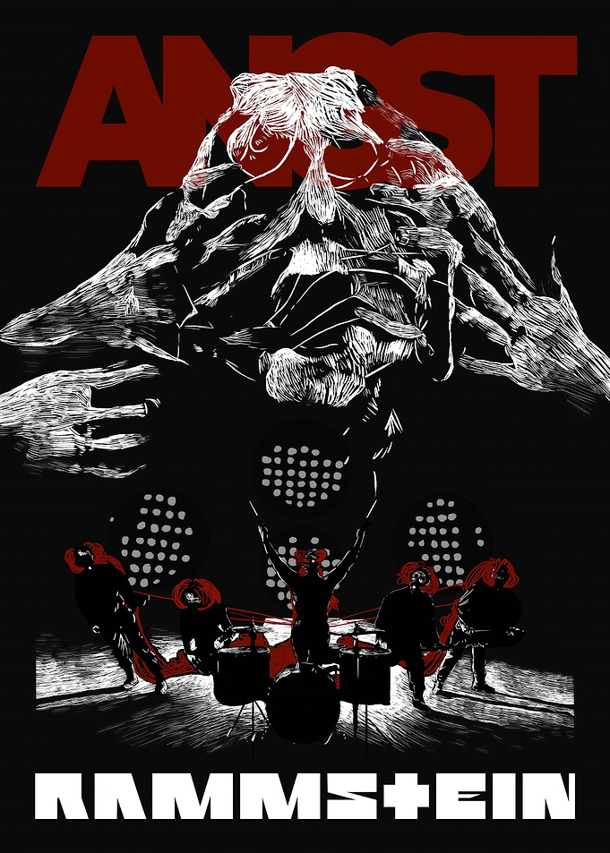 Rammstein Angst Concert Poster