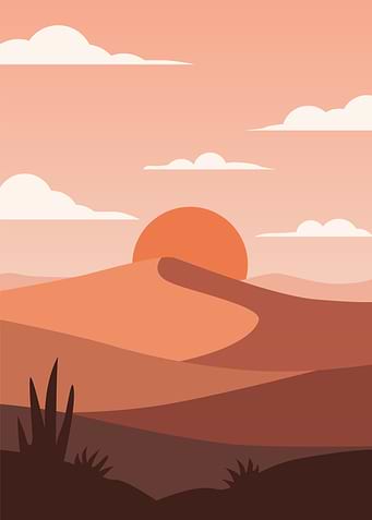 Desert Sunset Landscape