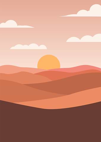 Desert Sunset Landscape