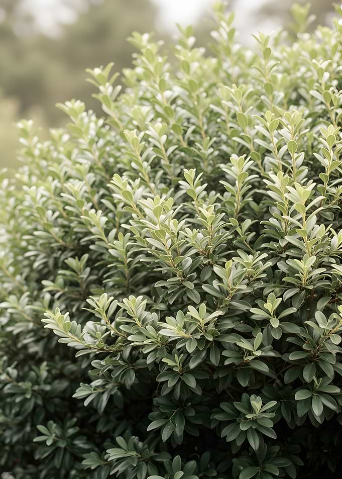 Lush Green Bush with Soft Focus Background