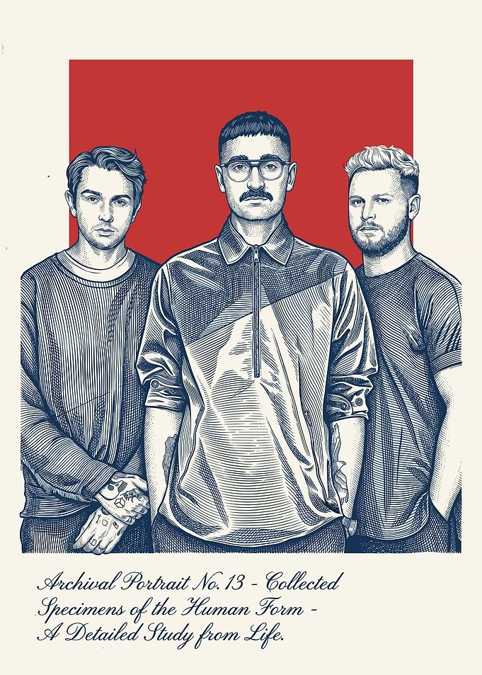 Archival Portrait of Three Men