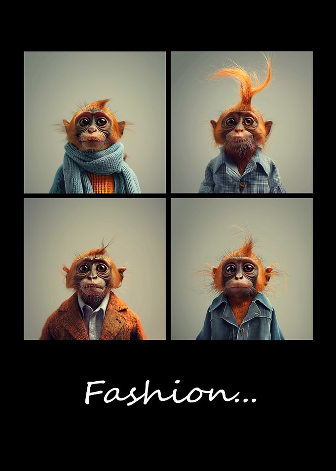 Fashionable Monkeys Art