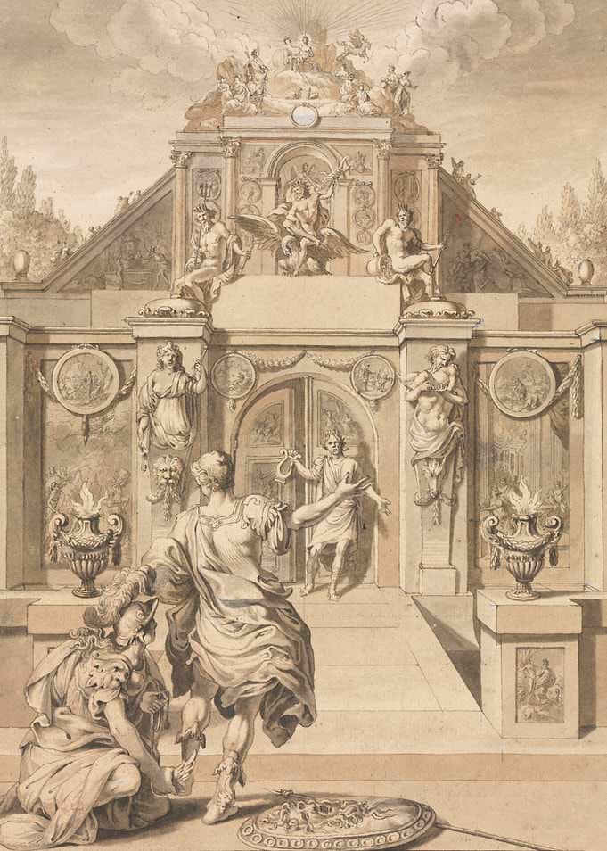 Allegorical Scene with Classical Architecture