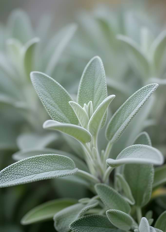 Close-up of Sage Leaves