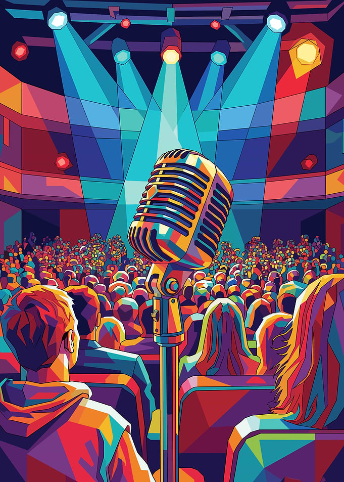 Concert Microphone and Audience