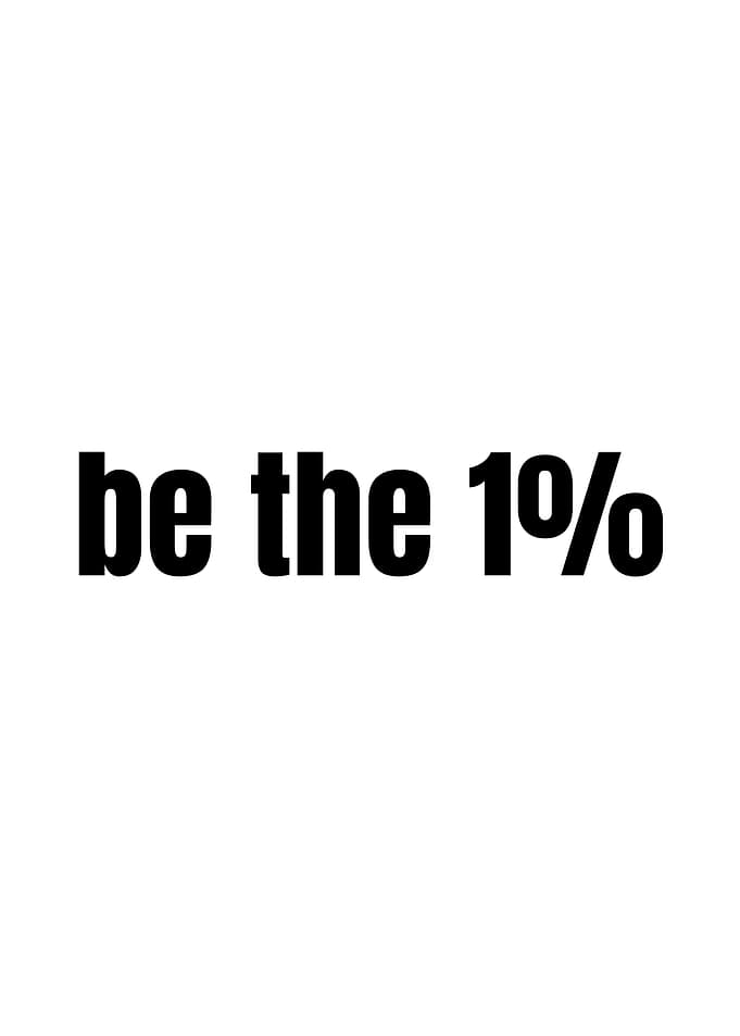 Be the 1% text art