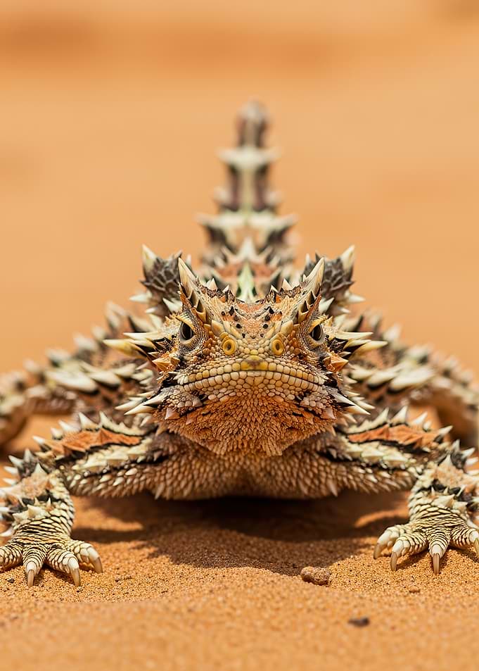 Thorny Devil Lizard on Sand