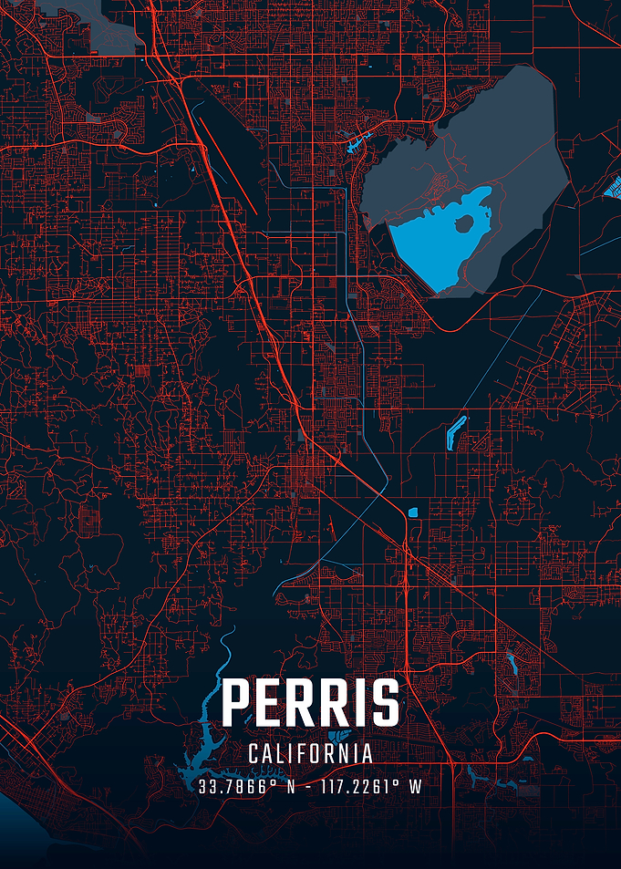 Perris California City Map