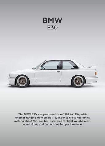 White BMW E30 Coupe