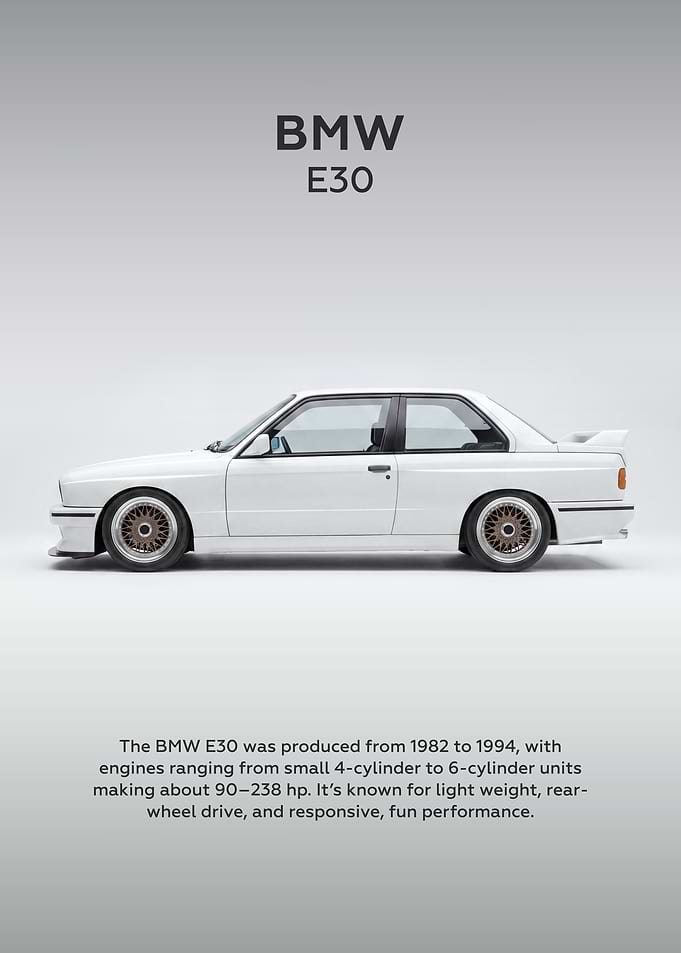 White BMW E30 Coupe