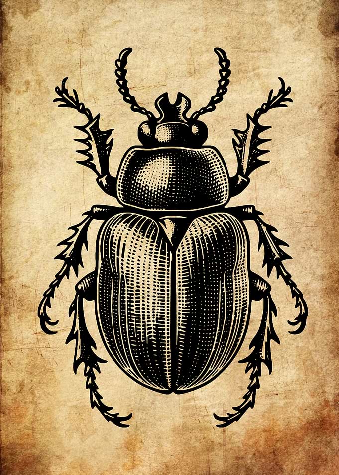 Vintage Beetle Illustration
