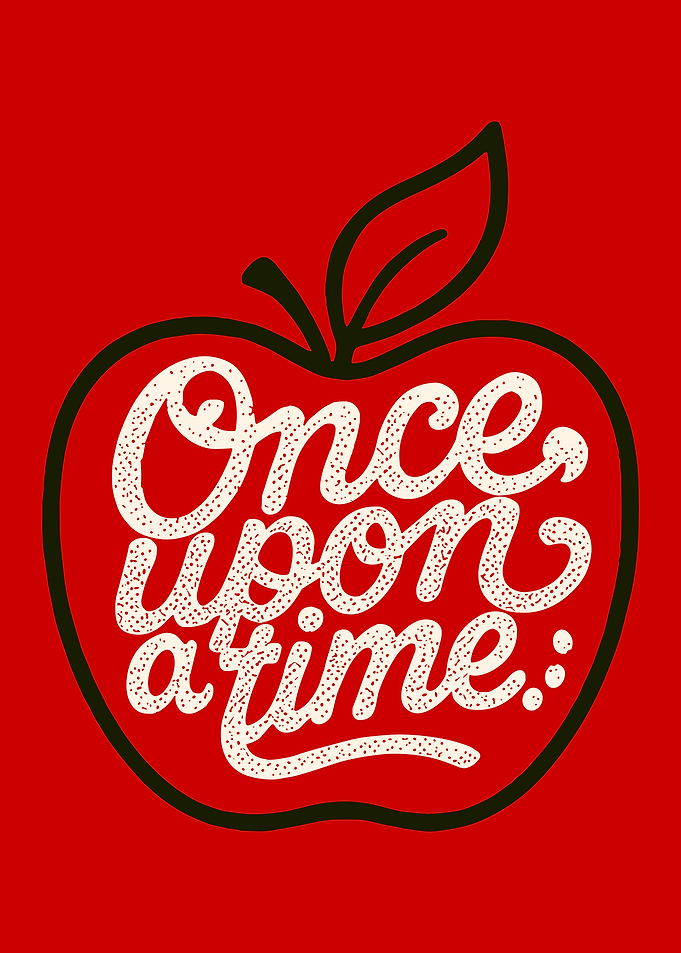 Once Upon a Time I Tried – Dark Humor Minimalist Apple Poster