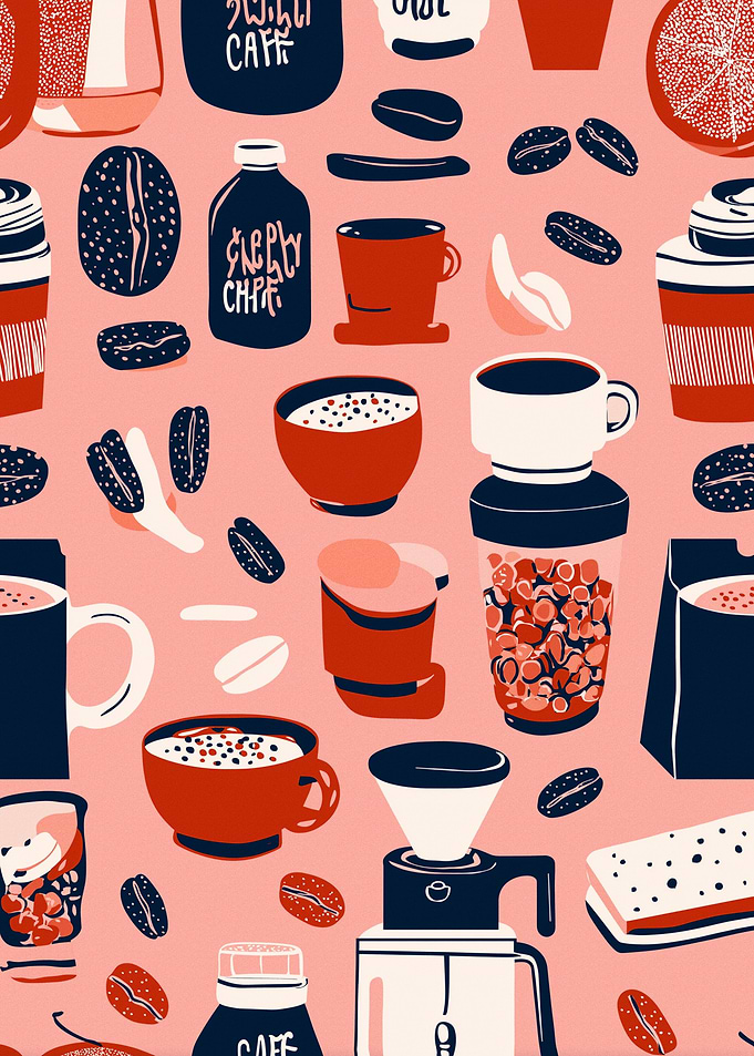 Coffee Themed Pattern