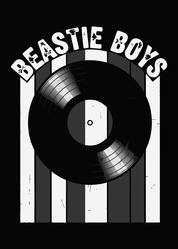 Beastie Boys Vinyl Record Graphic