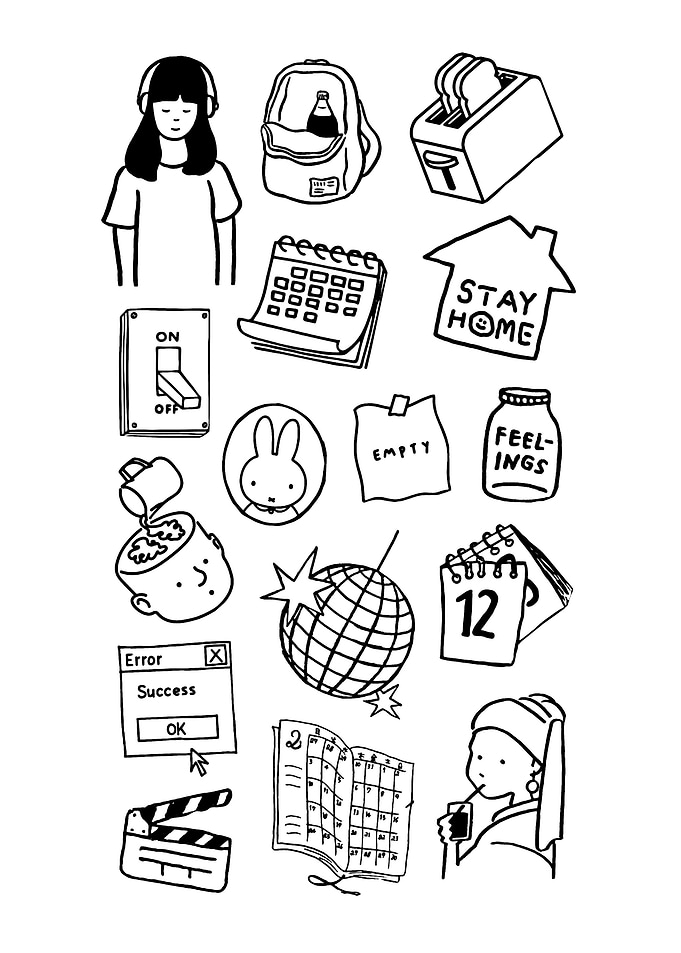 Cute Doodle Sticker Collection