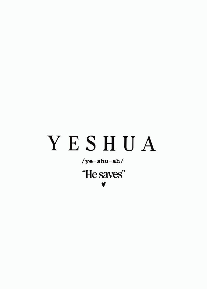 Yeshua He Saves Text Art