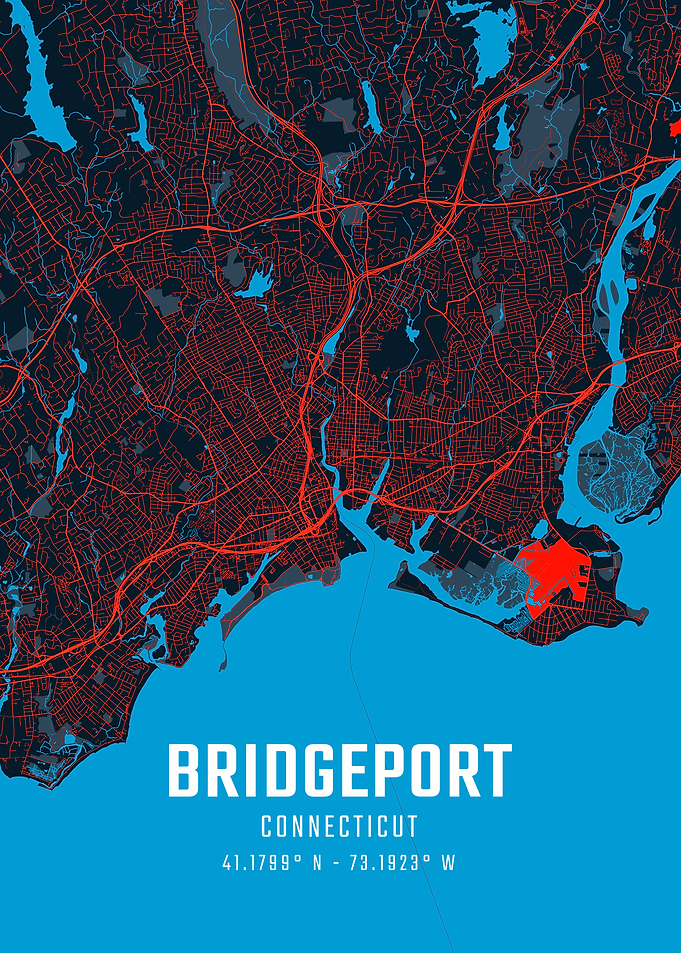Bridgeport Connecticut City Map