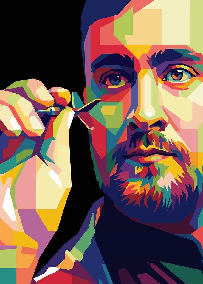 Luke Littler in Pop Art Style