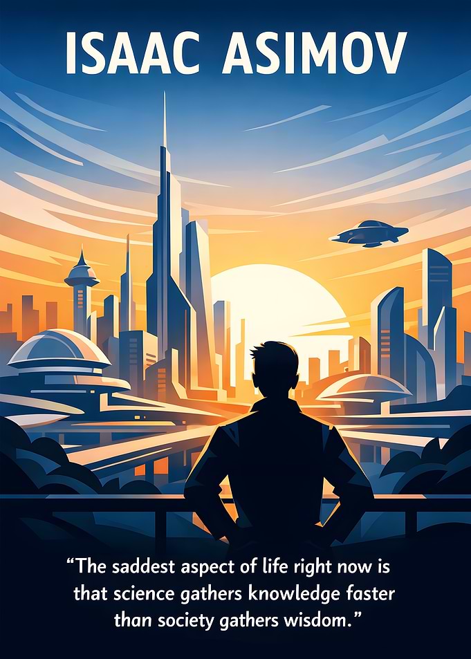 Isaac Asimov Futuristic City Quote