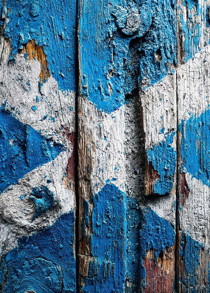 Rustic Scottish Flag Wood Texture