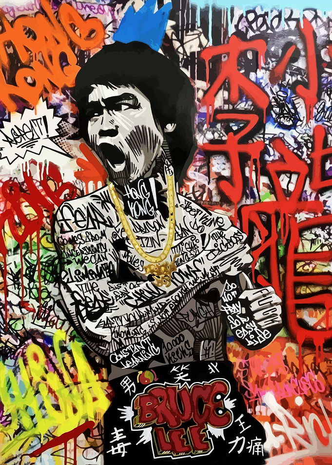 Bruce Lee Graffiti Art
