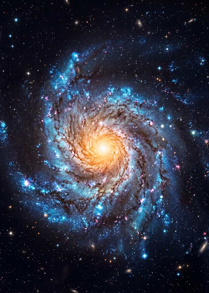 Vibrant Spiral Galaxy in Deep Space