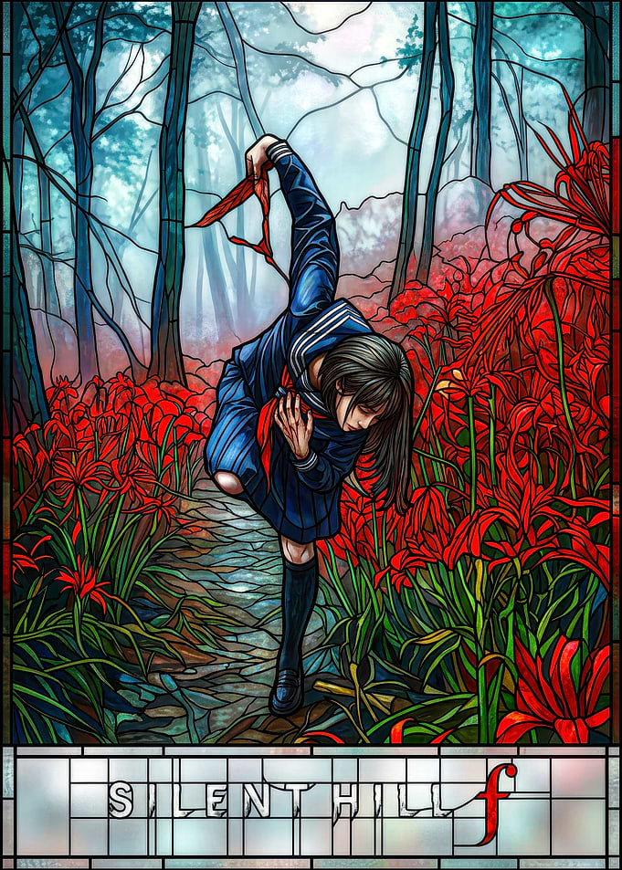 Silent Hill f Stained Glass Art