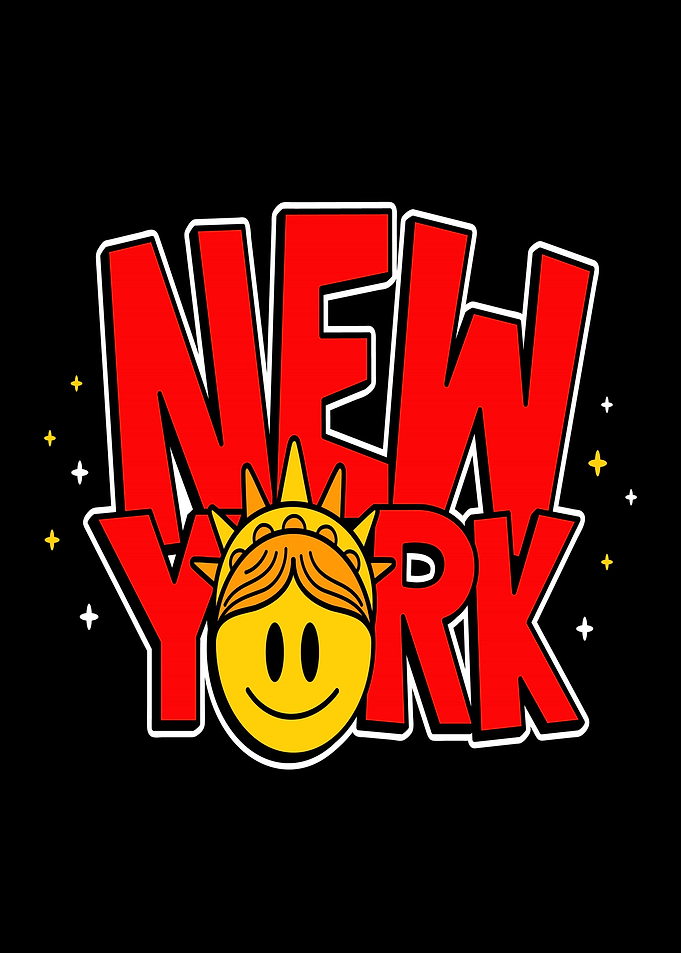 New York Smiley Face Statue of Liberty