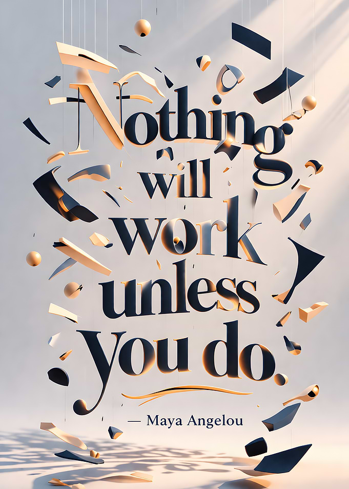 Maya Angelou Quote Typography