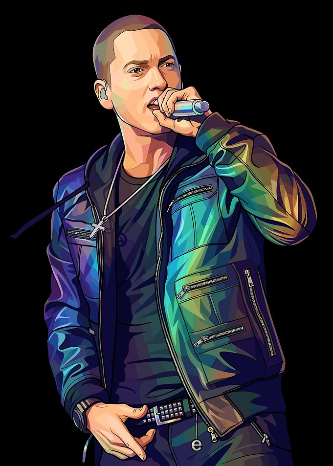 Eminem performing on stage