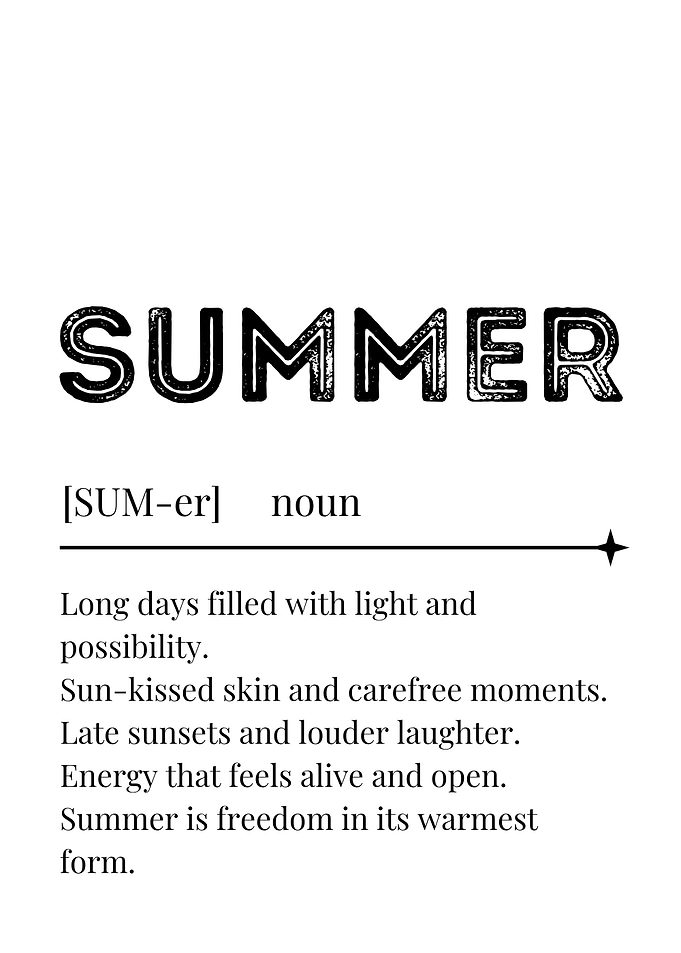 Summer Definition Poster