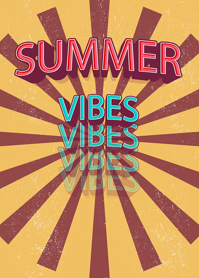 Summer Vibes Retro Poster